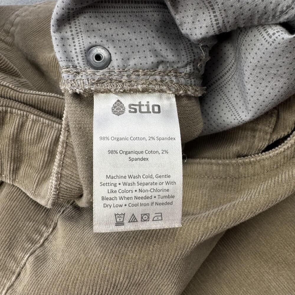 Stio Pants Mens 34x30 Beige Rivet Cord Corduroy Organic Cotton Stretch Casual - Picture 8 of 16